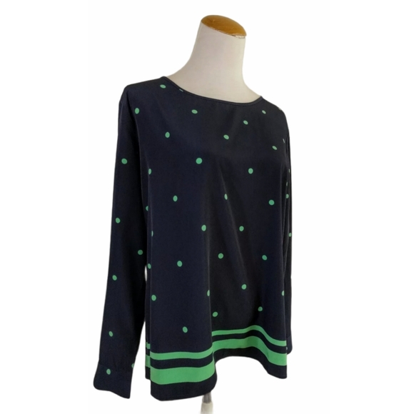 GAP NWOT Long Sleeves Polka Top Medium - Picture 4 of 9